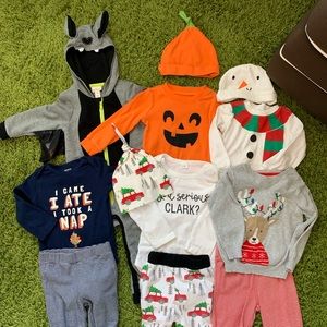 Boys 18M Christmas, Thanksgiving & Halloween Lot